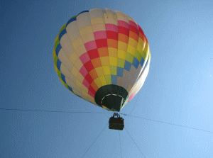 熱気球の係留体験の写真