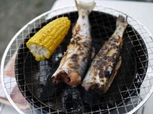 【アウトドア】ニジマス釣りからの貸別荘でBBQ！の写真6