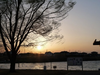 山ノ神沼の写真（夕日）1